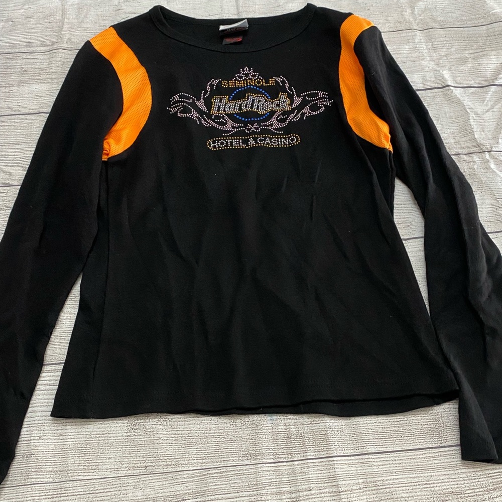 Hard Rock T-shirt Large Black Biker Edition Women’s.